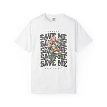 Jelly Somebody Save Me Floral Comfort Colors Tee - Sunlit Funlit Country Music Tees